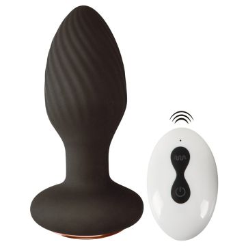 Anos Roterende Buttplug - Zwart