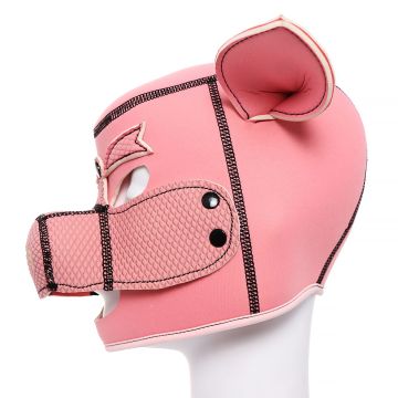 Pink Pig Masker Neoprene BDSM - Roze