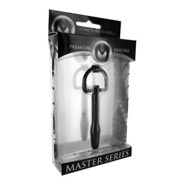 Siliconen Penis Plug met ring - Zwart