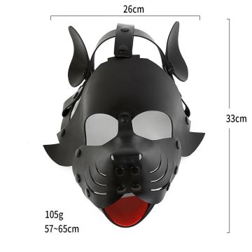Puppy Masker PU-leer - Zwart