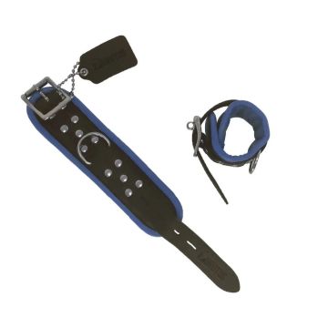 BRUTUS Leren Halsband - Blauw