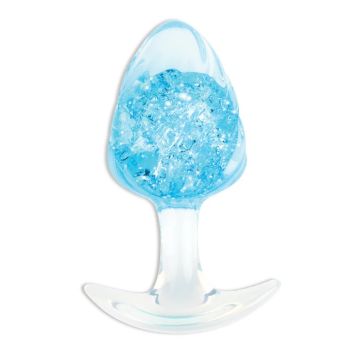 Crystal Buttplug Large - Blauw