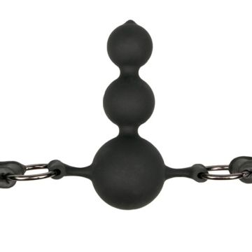 Easytoys Ball Gag met Silicone Beads Pecker Gag - Zwart