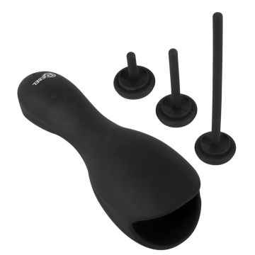 Vibrerende Masturbator met 3 Dilators
