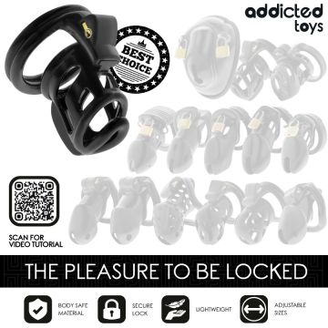 Addicted Toys Locked Kuisheidskooi Gilden Cage - 8.5 cm