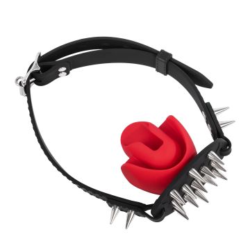Rimba - Ballgag met Bit & Studs - Zwart/Rood