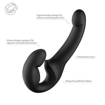 Fun Factory Strapless Strap-On Share Lite - Zwart