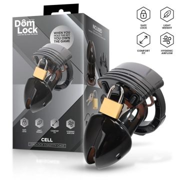 DomLock Kuisheidskooi met Spacers Cell - Zwart