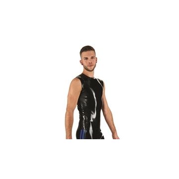 Mister B Mouwloos T-Shirt Rubber - Zwart