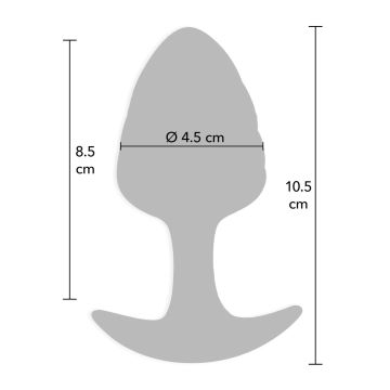 Crystal Buttplug Large - Blauw