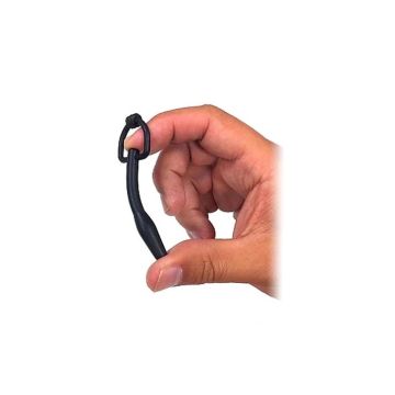 Siliconen Penis Plug met ring - Zwart