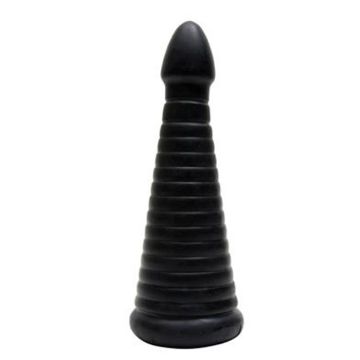 Titanmen Geribbelde Anaal Plug - Zwart