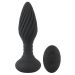 Anos Vibrerende Buttplug met Afstandsbediening Swirl - Zwart Anos Vibrerende Buttplug met Afstandsbediening Swirl - Zwart