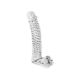 Kiotos Glazen Dildo Clear Penis Ribbed - 17 cm